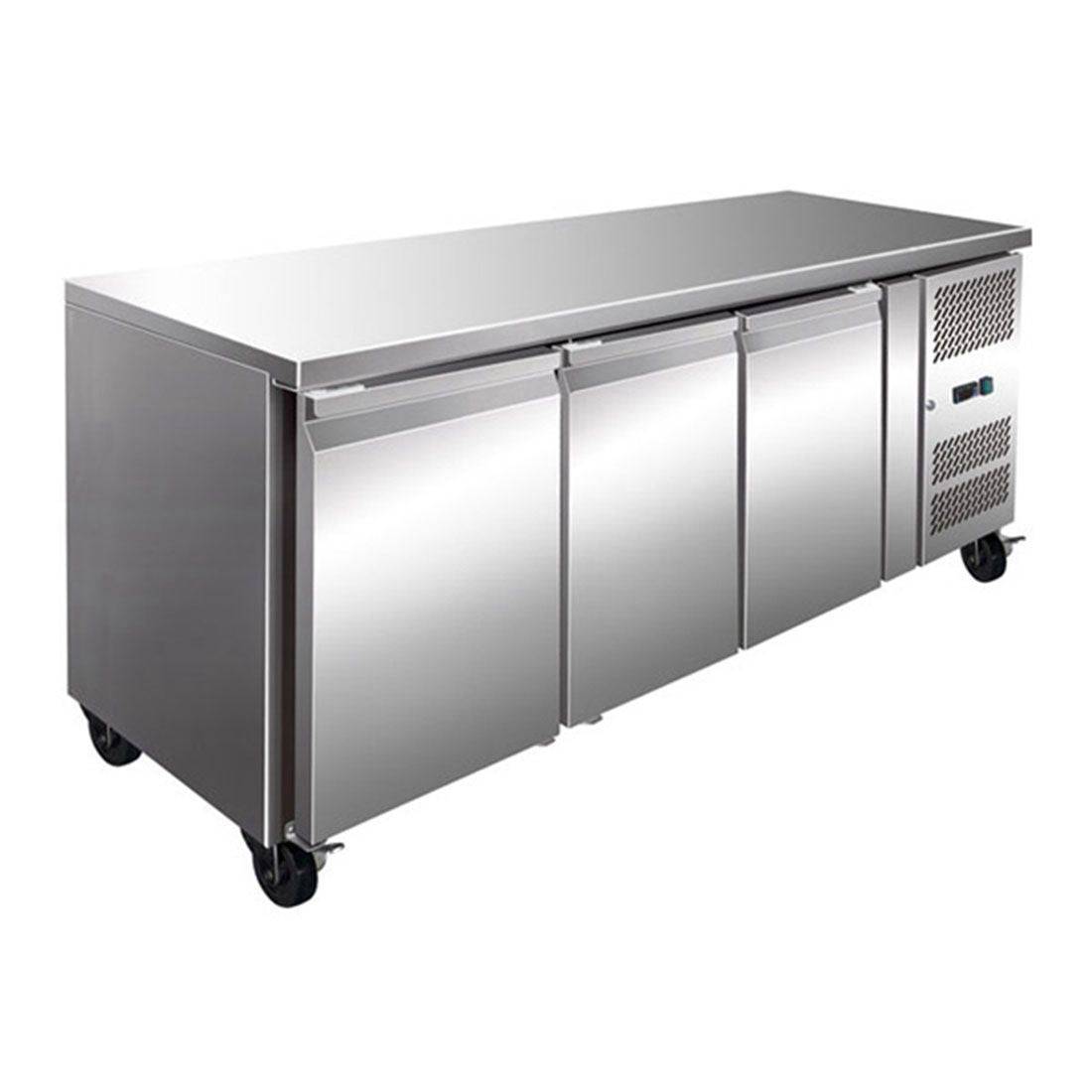 GN3100TN TROPICALISED 3 Door Gastronorm Bench Fridge - JDS Hospitality Equipment 