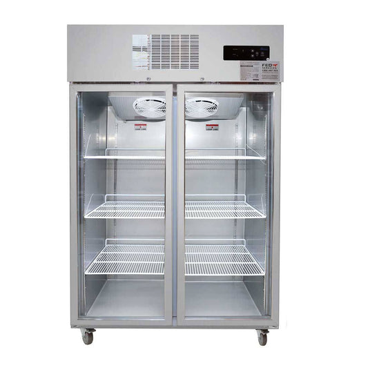 SUCG1000 Double Door Upright Display Fridge - JDS Hospitality Equipment 