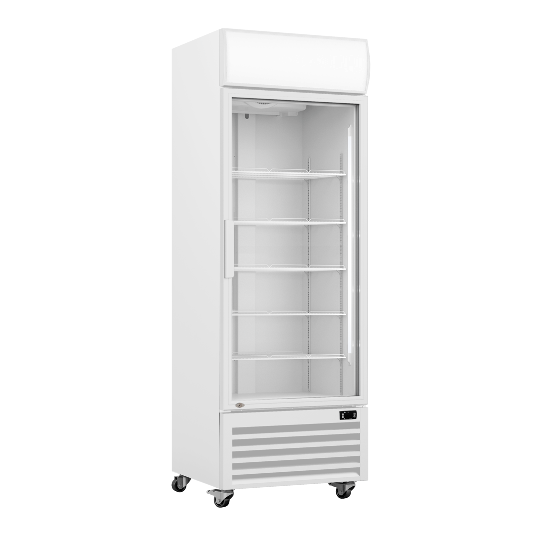 Thermaster 540L Single Glass Door Colourbond Upright Drink Fridge White LG-540P